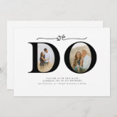 Elegant minimalistisch We doen Save the Date 2 fot (Voorkant / Achterkant)