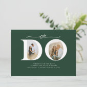 Elegant minimalistisch We doen Save the Date 2 fot (Staand voorkant)