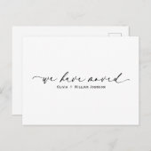 Elegant minimalistisch We hebben het script verpla Briefkaart (Voorkant / Achterkant)