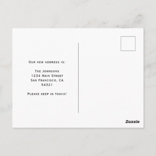 Elegant minimalistisch We hebben het script verpla Briefkaart (Achterkant)