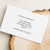 Elegant minimalistisch We hebben het script verpla Visitekaartje