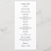 Elegant minimalistisch weddenschap (Achterkant)