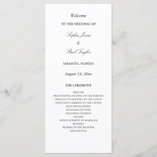 Elegant minimalistisch weddenschap (Voorkant)