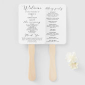Elegant minimalistisch weddenschap handwaaier (Voorkant en achterkant)
