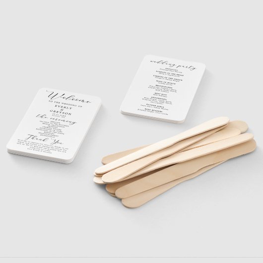 Elegant minimalistisch weddenschap handwaaier (Niet-gemonteerd)