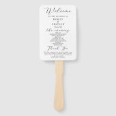 Elegant minimalistisch weddenschap handwaaier (Voorkant)