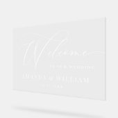 Elegant Minimalistisch WELKOM bruiloft Acryl Bord (Hoek)