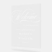 Elegant Minimalistisch WELKOM bruiloft Acryl Bord (Hoek)