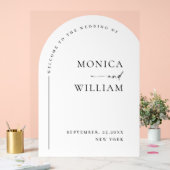 Elegant Minimalistisch WELKOM bruiloft Acryl Bord (Huwelijk)