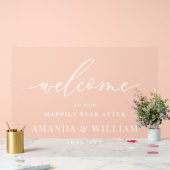 Elegant Minimalistisch WELKOM bruiloft Acryl Bord (Huwelijk)