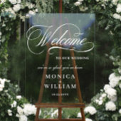 Elegant Minimalistisch WELKOM bruiloft Acryl Bord