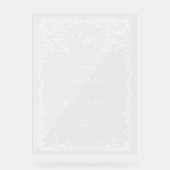 Elegant Minimalistisch WELKOM bruiloft Acryl Bord (Voorkant)