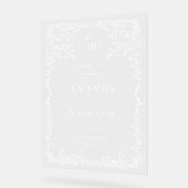 Elegant Minimalistisch WELKOM bruiloft Acryl Bord (Hoek)