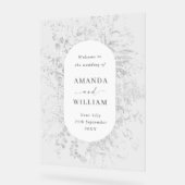 Elegant Minimalistisch WELKOM bruiloft Acryl Bord (Hoek)