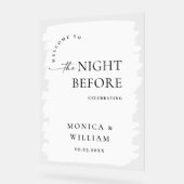 Elegant Minimalistisch WELKOM repetitie diner Acryl Bord (Hoek)