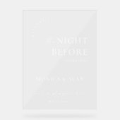 Elegant Minimalistisch WELKOM repetitie diner Acryl Bord (Voorkant)