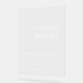 Elegant Minimalistisch WELKOM repetitie diner Acryl Bord (Hoek)