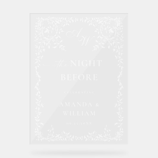 Elegant Minimalistisch WELKOM repetitie diner Acryl Bord (Voorkant)