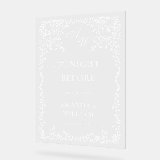 Elegant Minimalistisch WELKOM repetitie diner Acryl Bord (Hoek)