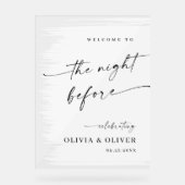 Elegant Minimalistisch WELKOM repetitie diner Acryl Bord (Voorkant)