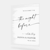 Elegant Minimalistisch WELKOM repetitie diner Acryl Bord (Hoek)