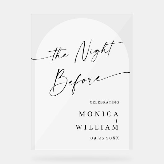 Elegant Minimalistisch WELKOM repetitie diner Acryl Bord (Voorkant)