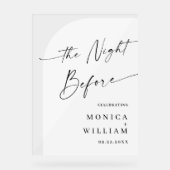 Elegant Minimalistisch WELKOM repetitie diner Acryl Bord (Voorkant)