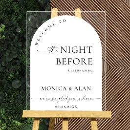 Elegant Minimalistisch WELKOM repetitie diner Acryl Bord