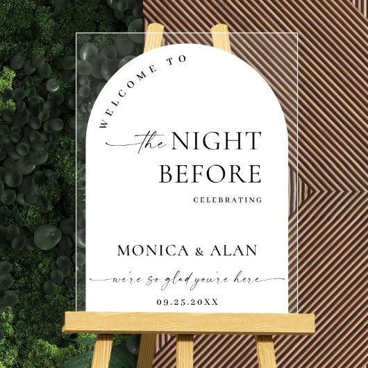 Elegant Minimalistisch WELKOM repetitie diner Acryl Bord