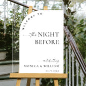 Elegant Minimalistisch WELKOM repetitie diner Acryl Bord