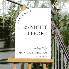 Elegant Minimalistisch WELKOM repetitie diner Acryl Bord