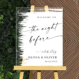 Elegant Minimalistisch WELKOM repetitie diner Acryl Bord