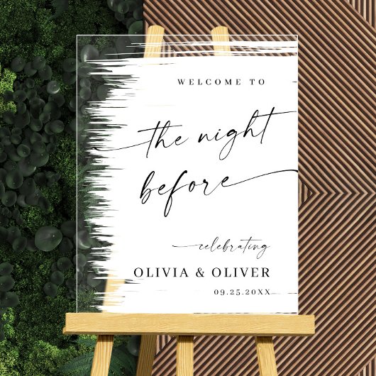 Elegant Minimalistisch WELKOM repetitie diner Acryl Bord