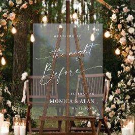 Elegant Minimalistisch WELKOM repetitie diner Acryl Bord