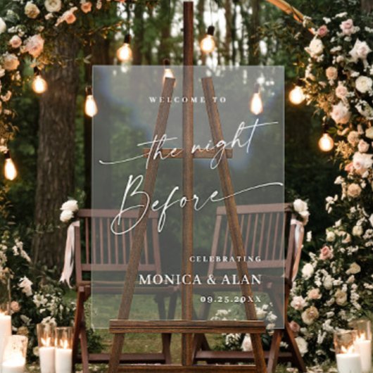 Elegant Minimalistisch WELKOM repetitie diner Acryl Bord