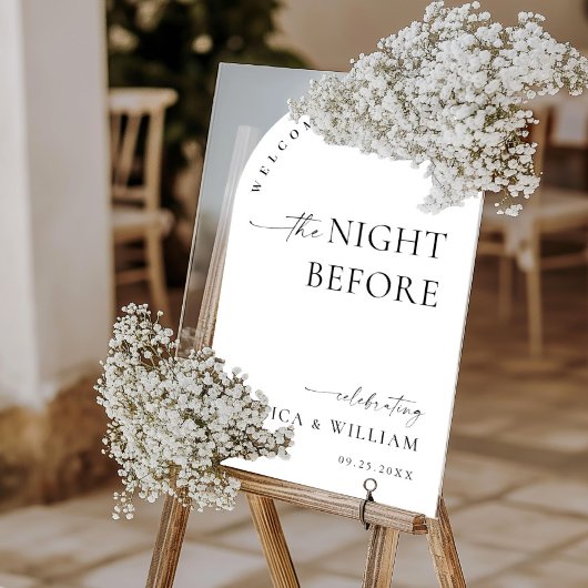 Elegant Minimalistisch WELKOM repetitie diner Acryl Bord