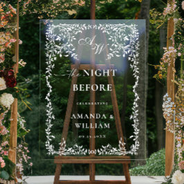 Elegant Minimalistisch WELKOM repetitie diner Acryl Bord