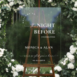 Elegant Minimalistisch WELKOM repetitie diner Acryl Bord