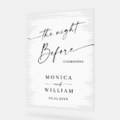 Elegant Minimalistisch WELKOM repetitie diner Acryl Bord (Hoek)