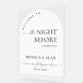 Elegant Minimalistisch WELKOM repetitie diner Acryl Bord (Hoek)