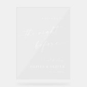 Elegant Minimalistisch WELKOM repetitie diner Acryl Bord (Voorkant)