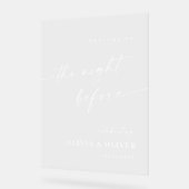 Elegant Minimalistisch WELKOM repetitie diner Acryl Bord (Hoek)