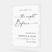 Elegant Minimalistisch WELKOM repetitie diner Acryl Bord (Hoek)