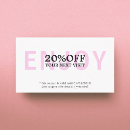 Elegant Minimalistisch White Light Roos Bold Beaut Kortingskaartje