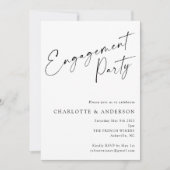 Elegant minimalistisch White Modern Engagement Par Kaart (Voorkant)