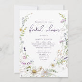 Elegant minimalistisch Wildflower Vrijgezellenfees Kaart (Voorkant)