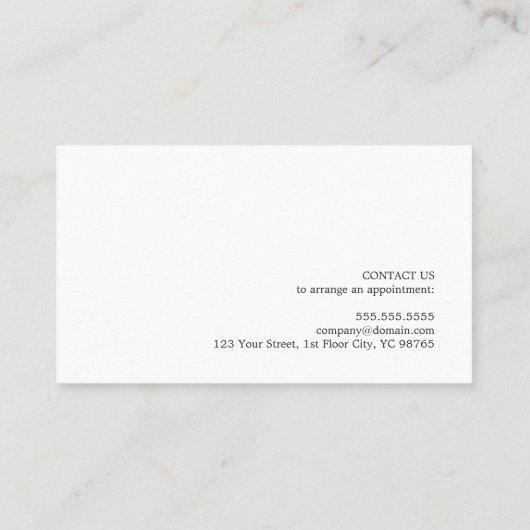 Elegant minimalistisch wit Faux Gold Coupon Beauty (Achterkant)