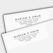 Elegant Minimalistisch Wit Retouradres