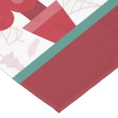 Elegant minimalistisch wit rood kerst korte tafelloper (Hoek)