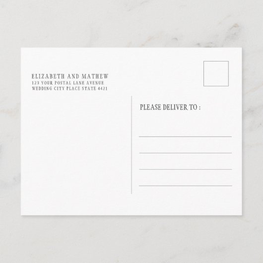 Elegant minimalistisch wit Sinaasappel koper bruil Uitnodiging Briefkaart